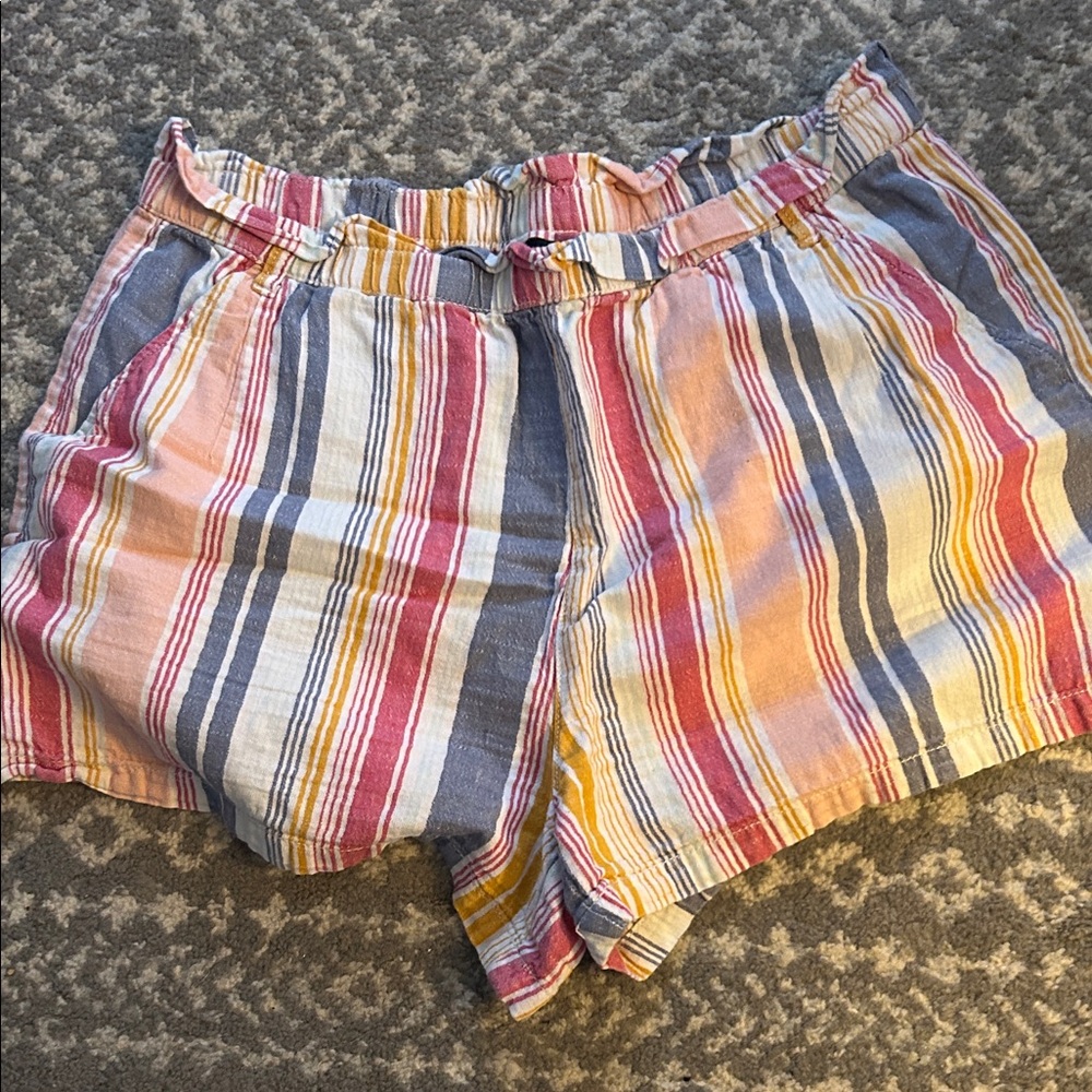 a.n.a Women's Striped Shorts - Pink, Yellow, Blue